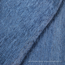 Tejido de Chenille azul llano en 290GSM (FTH31202)